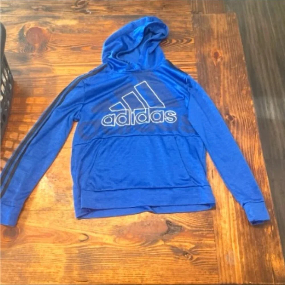 Adidas Hooded Sweatshirt (Blue)